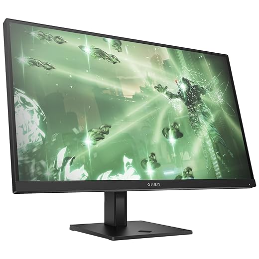 HP Omen 27q Gaming Monitor - 27 Zoll Bildschirm, QHD Display, 165Hz, AMD FreeSync Premium, 1 ms Reaktionszeit, 2X HDMI 2.0, Display Port 1.4, Audioausgang, schwarz