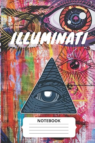 ILLUMINATI NOTEBOOK: Illuminati Eyes Inspired Narrow Line 120, 6X9 Notebook