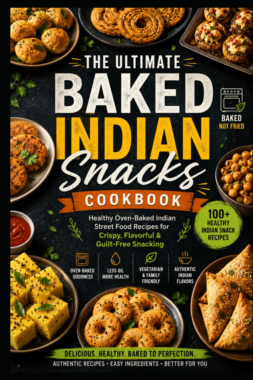 The Ultimate Baked Indian Snacks Cookbook: Healthy Oven-Baked Indian Street Food Recipes for Crispy, Flavorful & Guilt-Free Snacking