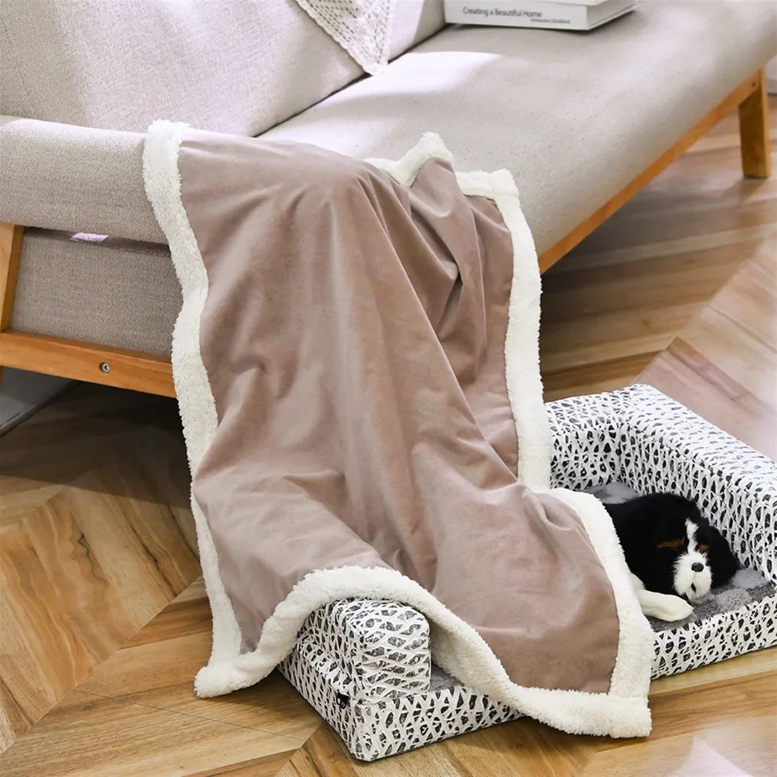 Couverture imperméable pour animal de compagnie – Couverture anti-pipi liquide pour chien – Housse de protection réversible en polaire Sherpa pour canapé