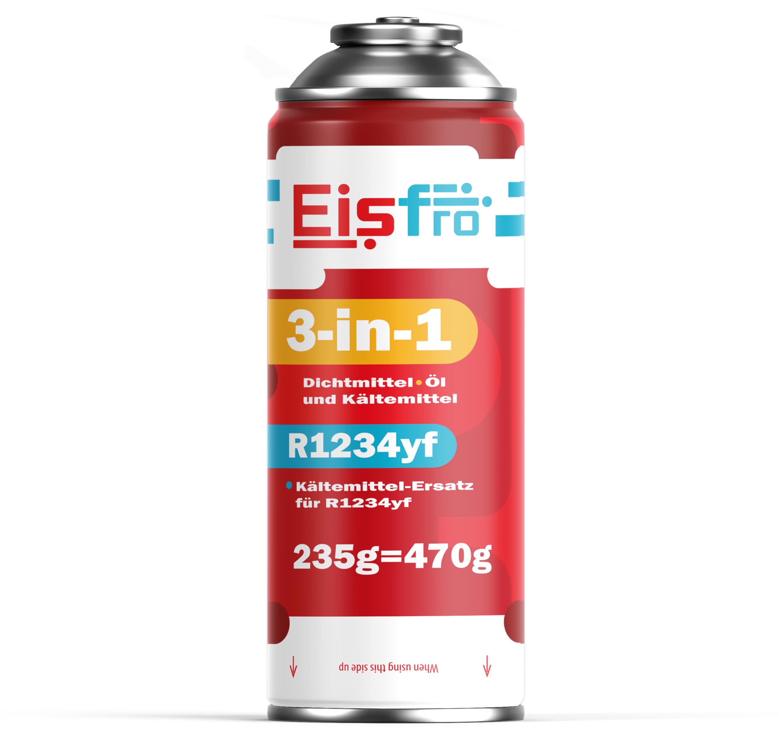 Kit di ricarica climatizzatore auto 3in1 R1234yf – 1x gas 3in1 con tubo e adattatore YF – 235 g
