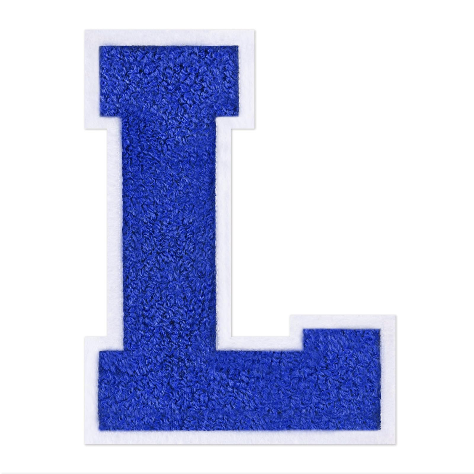 QianSiLi 6.5 Inch Chenille Iron On Letters for Clothes Varsity Letter Patches Embroidered Patch Iron On Patches for Clothing Jacket/Hoodie/Varsity (Blue,L)