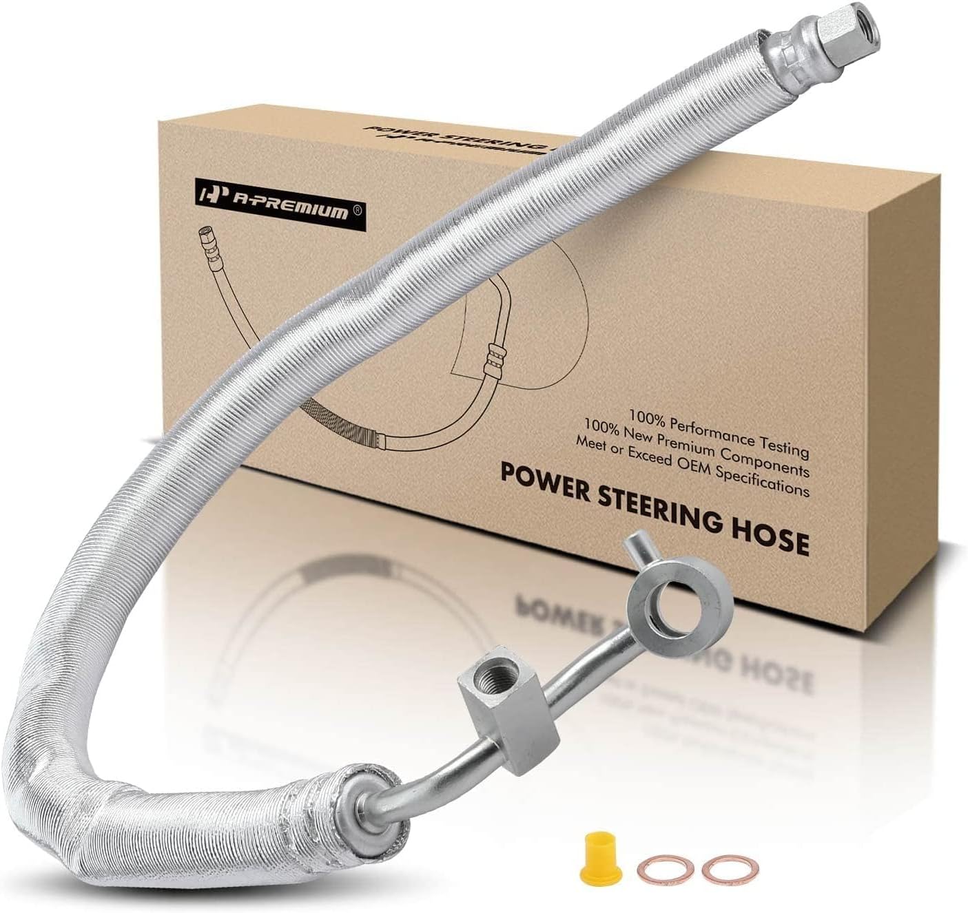 A-Premium Power Steering Pressure Hose Line Assembly Compatible with Nissan Murano 2003 2004 2005 2006 2007, 3.5L, Reservoir to Pump