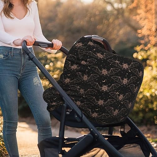 Miniatura 3 de Night Bat Moon - Fundas de asiento de coche para bebé, cubierta suave para cochecito de bebé, fundas de lactancia materna para niñas y niños recién