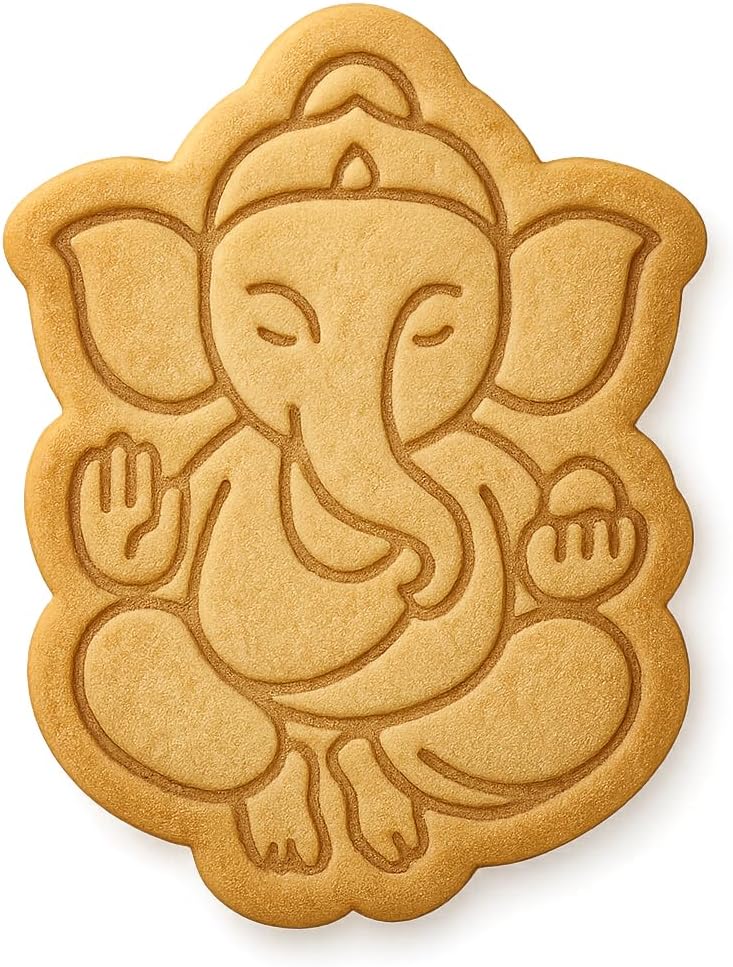 Ganesha Blessings Cookie Cutter - 4x3" Creative Kitchen Design Set image 2