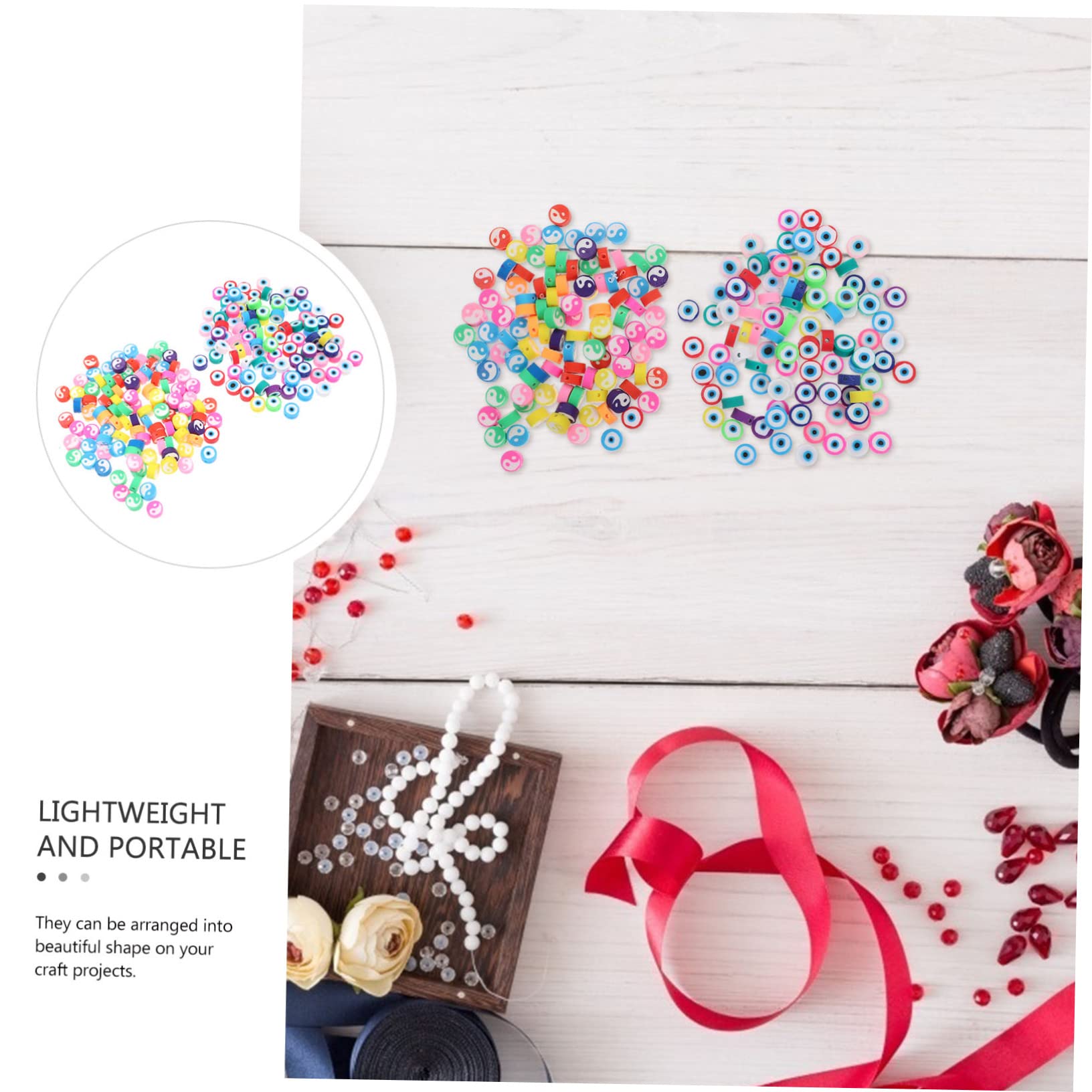 ARTIBETTER 3 Series Abalorios De Arcilla Polimérica Para Manualidades De Joyas Para Pulseras Collares Y Anillos Accesorios De Diy 200 Piezas*3