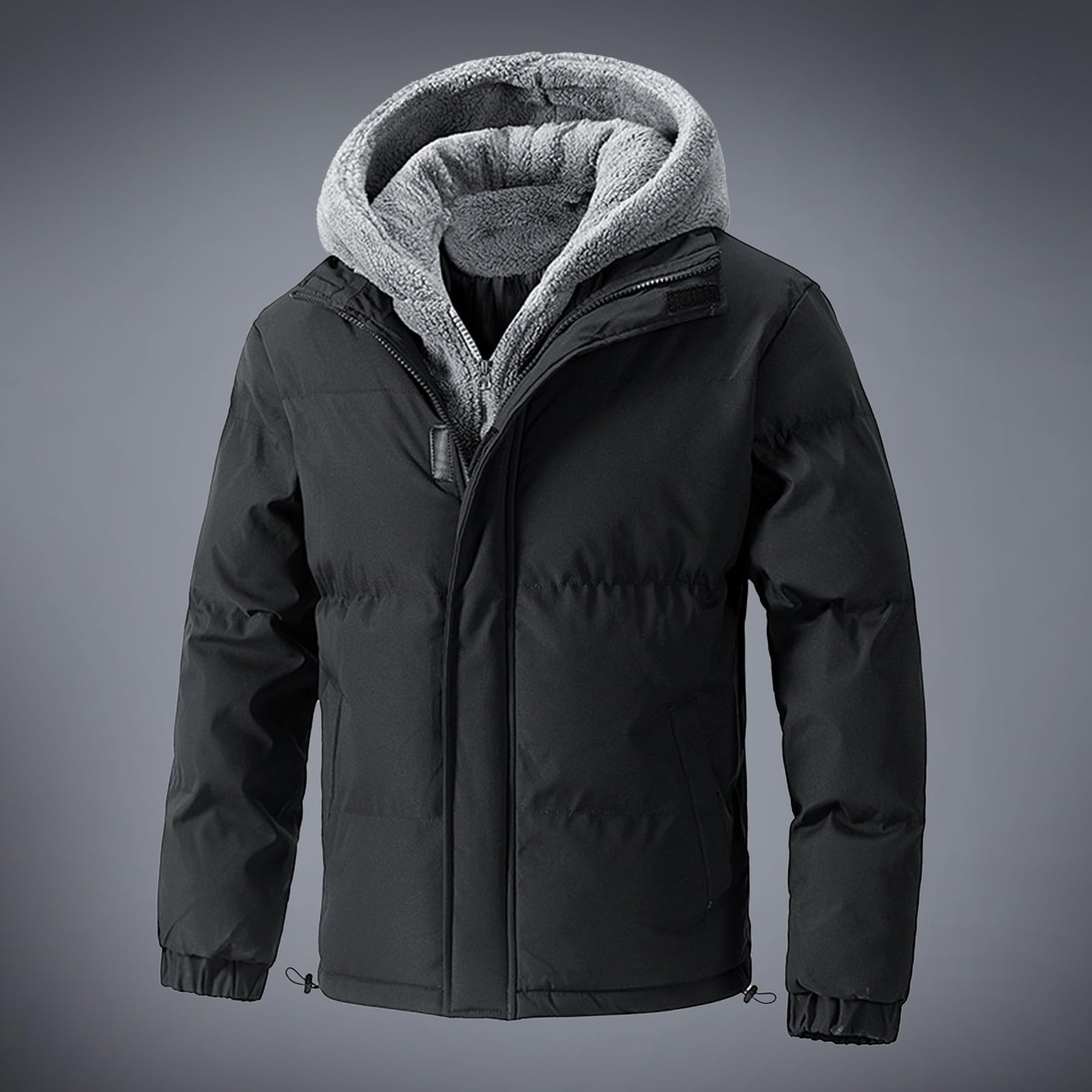 Giacca invernale da uomo: calda giacca trapuntata con cappuccio, piumino da uomo, vestibilità comoda, antivento, giacca a vento, giacca da esterno, giacca autunnale, cappotto invernale