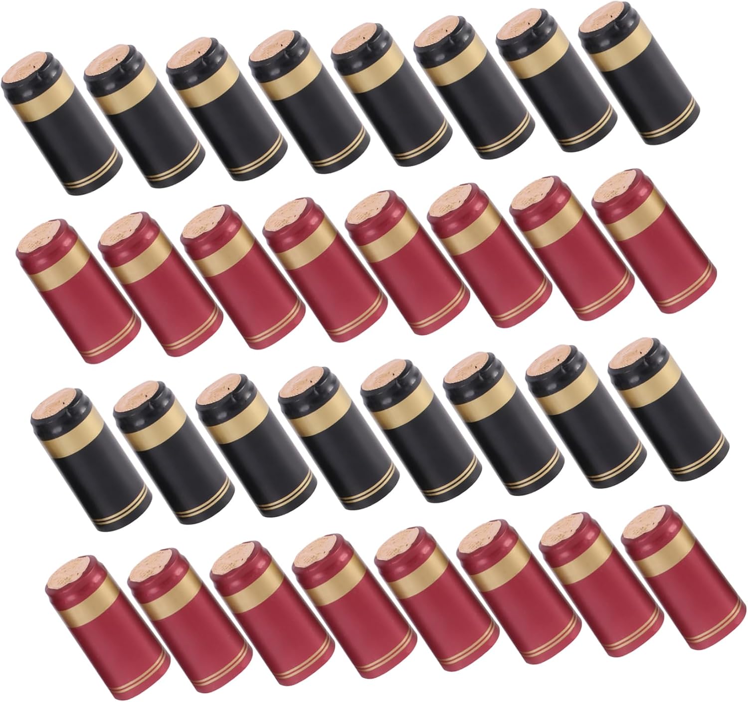 Wine Bottle Capsules Heat Shrink 100pcs PVC for Straight Mouth Bottles