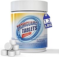 Vista 12 de Tabletas de bromo para bañera de hidromasaje de spa, tabletas de bromo de 1 pulgada para piscinas, preestabilizadas, bajo olor a cloro, gran
