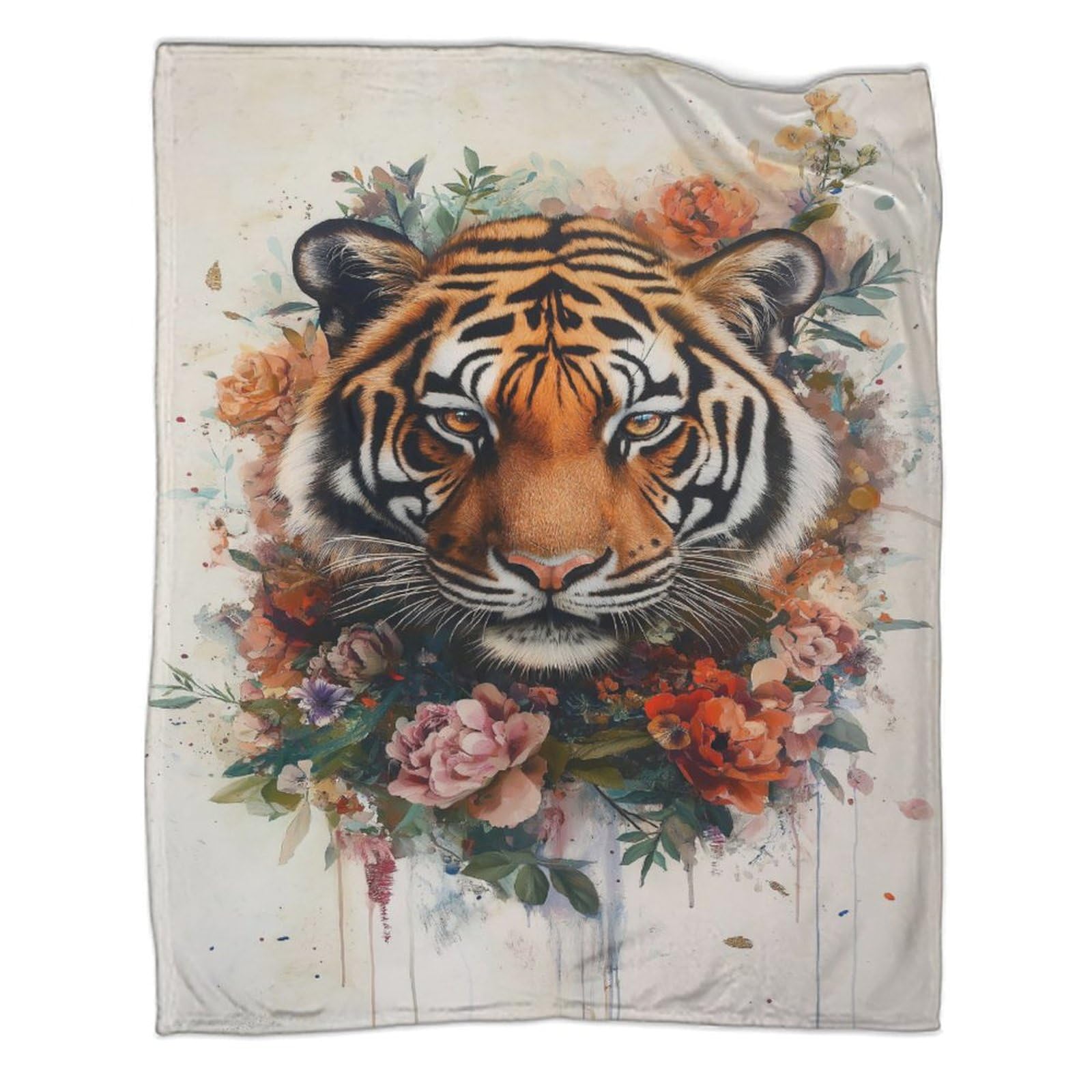 Couverture tigre en flanelle 3D de qualité supérieure jeté de canapé durable