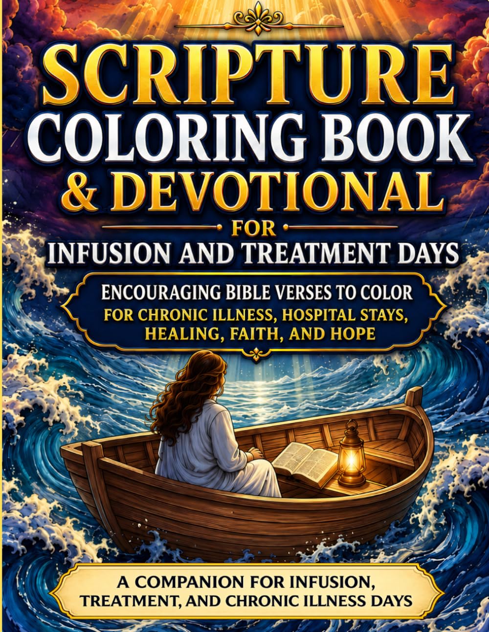 Scripture Coloring Book & Devotional for Infusion and Treatment Days: Encouraging Bible Verses to Color for Chronic Illness, Hospital Stays, Healing, Faith, and Hope