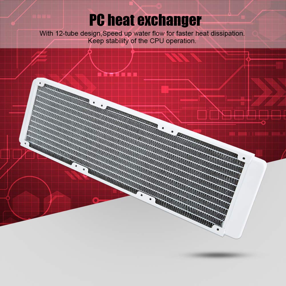 Alomejor Radiator Wodny z Białej Miedzi PC 360 Mm do Instrumentów Przemysłowych i Sprzętu do Chłodzenia Komputerów