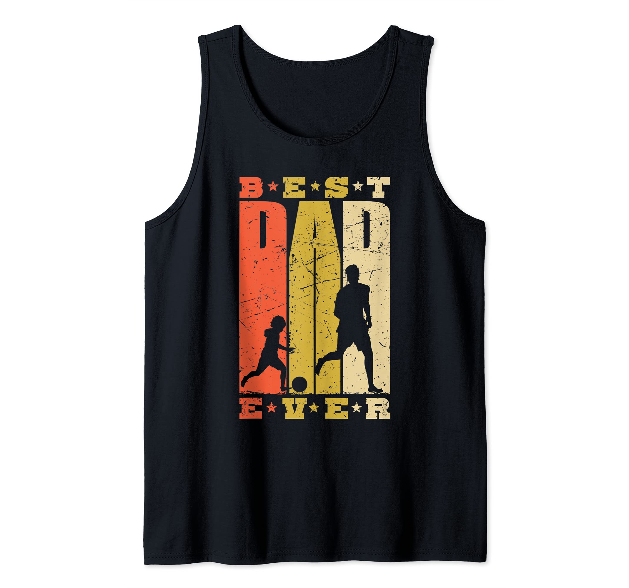 best Dad ever Father and son dad soccer football player Tank Top