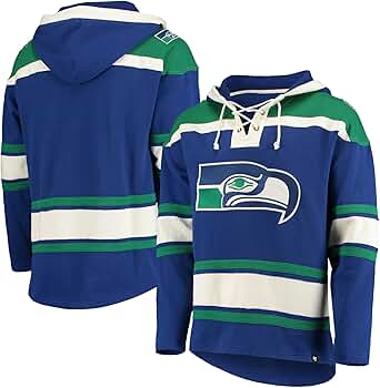 Amazon.com : 47 Men's Royal Seattle Seahawks Throwback Lacer