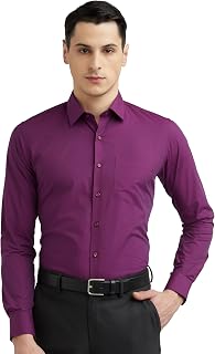 Van Heusen Solid Formal Shirt for Men| Premium Cotton| Full Sleeves| Slim Fit |Breathable Fabric Price In India