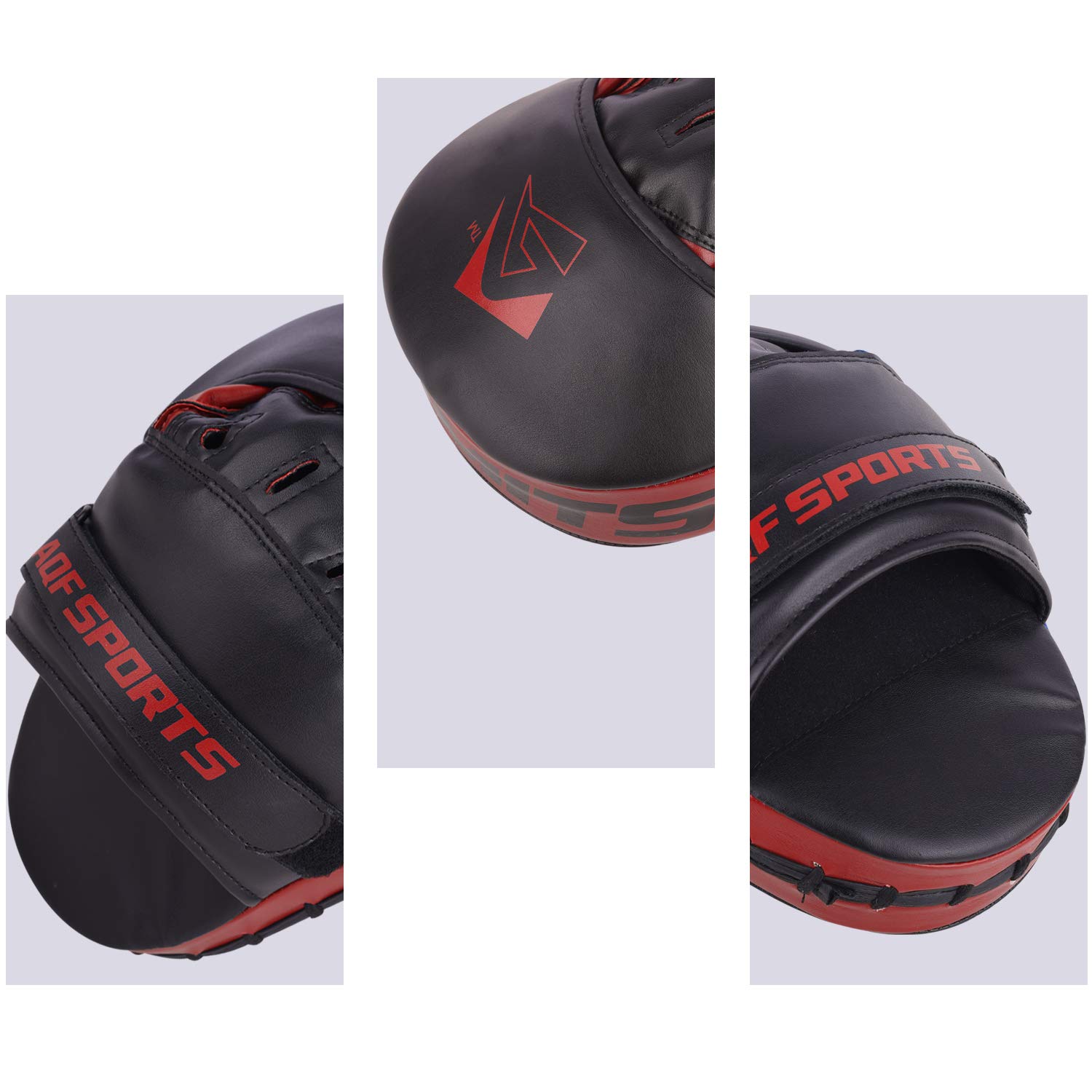 AQF Pattes d'Ours Boxe, Gant de Taekwondo, Pao, Entraînement de Sport de Combat, Mitaines en Cuir Synthétique Avec Sangle Ajustable, Bouclier Courbe Pads Pour Muay Thai & MMA