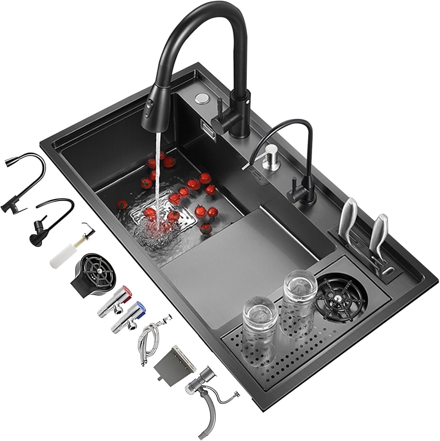 Builtin Sink, Single Basin, Stainless Steel Sink, Shop or Bar Sink