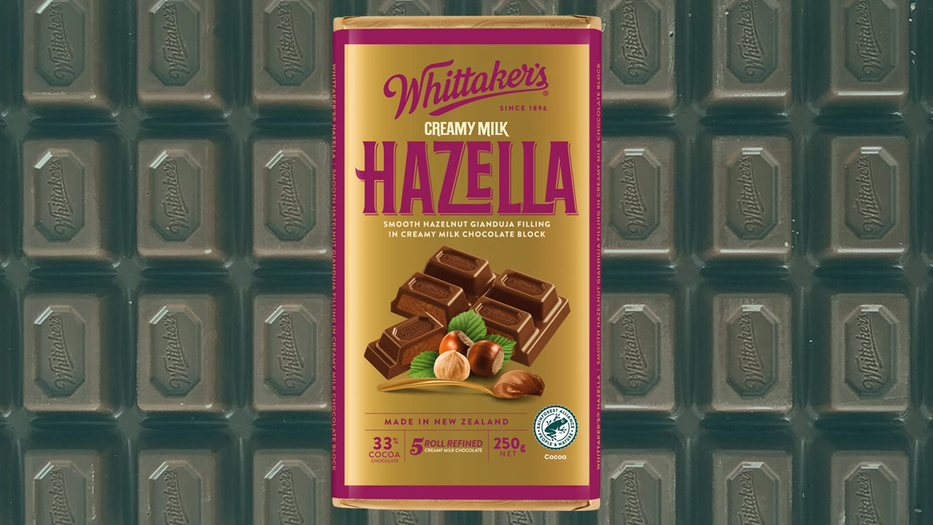 Amazon.com : Pack of 4| New | Whittaker's Hazella Chocolate Block