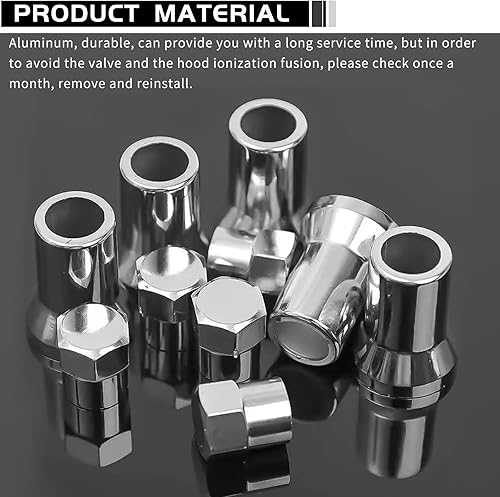 Miniatura 3 de yvshy Juego de 10 válvulas de bayoneta para automóvil, aleación TR414AC, sin cámara, compatible con la mayoría de modelos de automóvil (plateado)