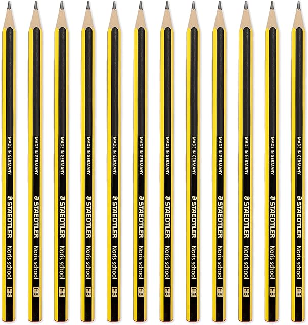 STAEDTLER WOPEX Noris School Pencils - 180N-HB Dipped - Pack of 12 - HB Grade