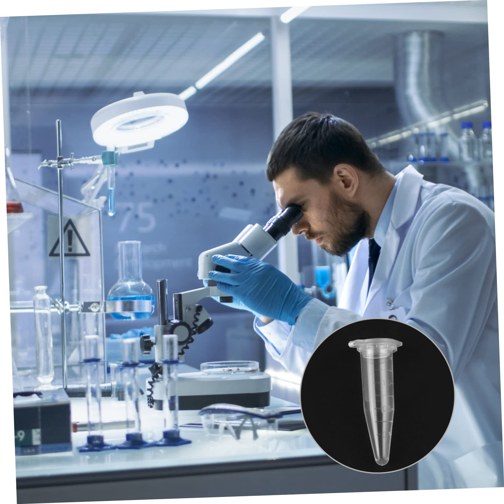 Gatuida 1000piezas Tubos De Ensayo De Plástico Transparente Para Microcentrífuga Recipientes Para Muestras Consumibles De Laboratorio Uso Laboratorio De Biología