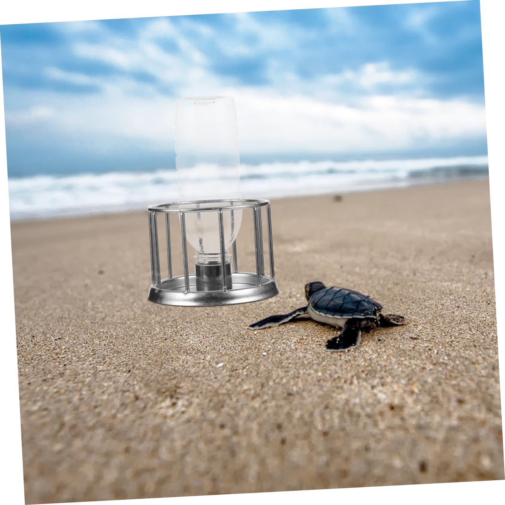 Kisangel 4piezas Bebedero Inoxidable para Reptiles Dispensador De Agua Mini para Tortugas y Plato Antisalpicaduras Accesorio Práctico y para Terrario