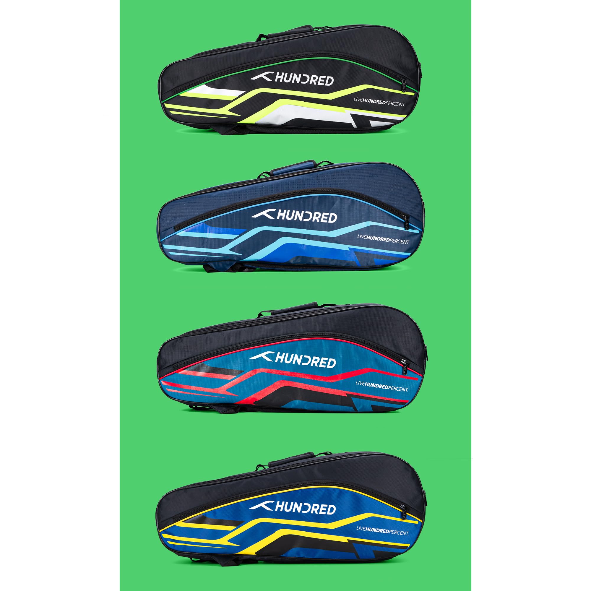 HUNDRED Glacio Pack Sporttasche | Große Sporttasche mit separatem Schuhfach, Nassfach und verstellbaren Gurten | Ideal für Fitnessstudio, Reisen, Cricket, Fußball und Outdoor-Aktivitäten
