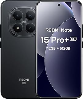 XIAOMI REDMI Note 15 Pro+ 5G Negro 12G RAM 512G ROM | Batería de 6500 mAh | IP66/IP68/IP69/IP69K | Cámara de 200 MP | Pantalla AMOLED de 6,83" con resolución 1.5K | Snapdragon 7s Gen 4