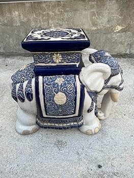 陶器製　象　花台　置物　インテリア アンティーク アジアン　オブジェ 陶器製 象 花台 置物 インテリア アンティーク アジアン オブジェ