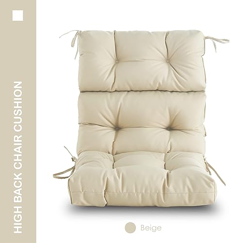 Miniatura 2 de Cojín para silla de respaldo alto para exterioresinteriores, impermeable, relleno de espuma de alto rebote para silla Adirondack, cojín de