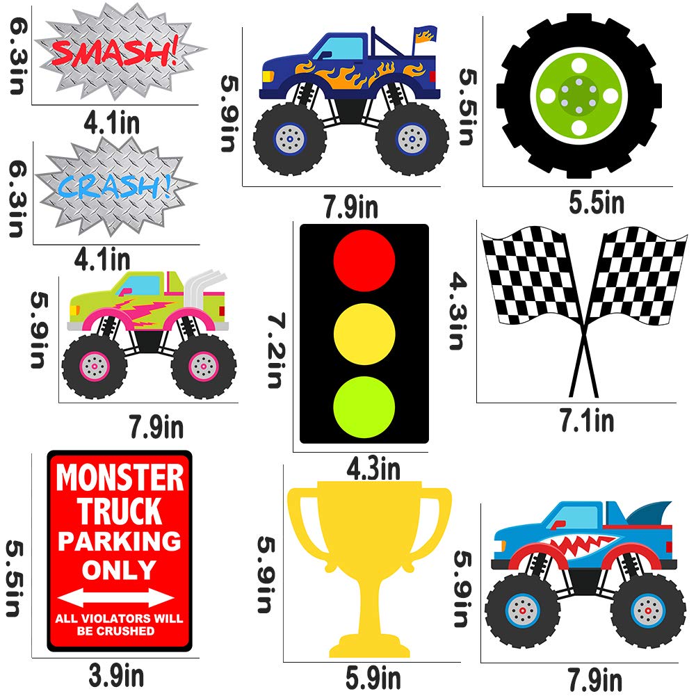 48 Pcs Monster Truck Party Decorations Monster Truck Birthday Party 48-pcs-monster-truck-party-decorations-monster-truck-birthday-party