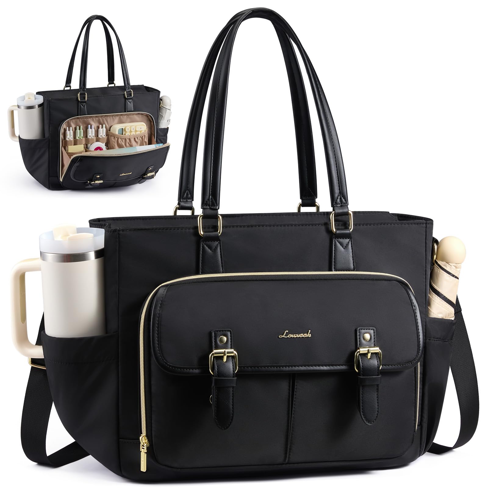 LOVEVOOK Laptop Tote Bag for Women, 15.6 Inch Work Bag Briefcase Handbag