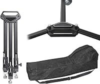 Vista 3 de Elite Series - Trípode universal profesional con ruedas de bloqueo y bloqueo de un solo paso para todas las cámaras y videocámaras y un paño