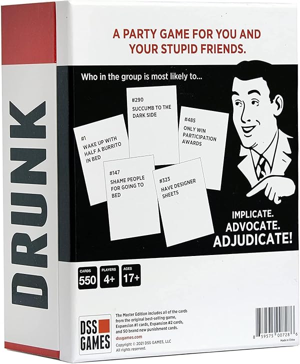 Drunk Stoned or Stupid Master Edition | A Party Game for Friends | Party Card Games with 550 Prompt Cards | Fun Card Games for Adults Game Nights, Gatherings, & Parties | Ages 17 Up by DSS Games - Image 2