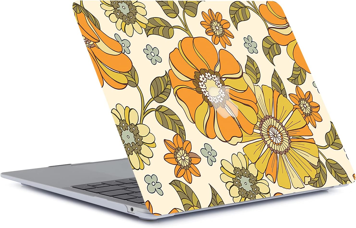 Hard Case Compatible with New MacBook Pro 16 inch Case 2021 Release A2485 M1 Pro / M1 Max with Retina Display & Touch ID, Plastic Shell Cover Case & Keyboard Cover Skin - Yellow Flowers