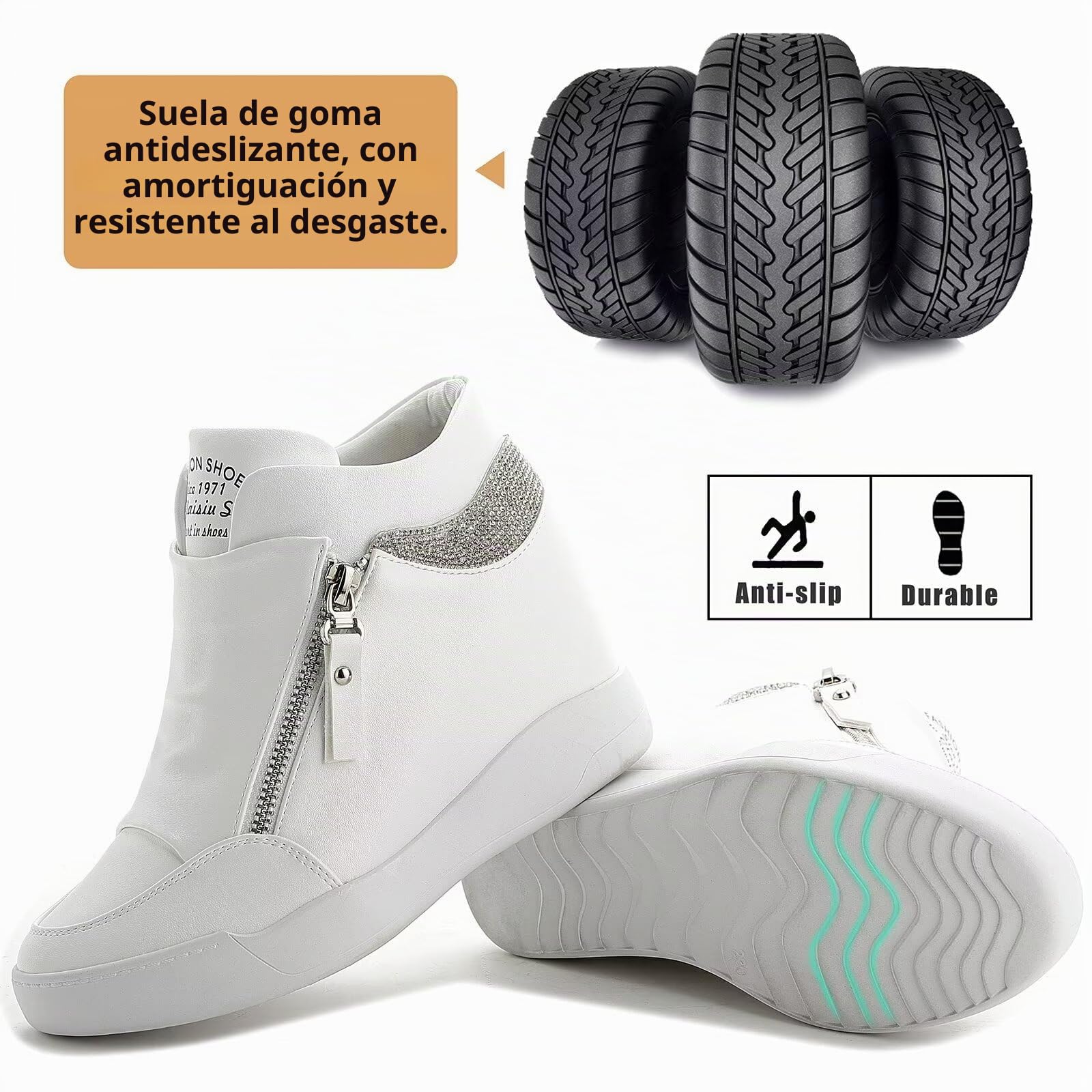 Zapatillas Deportivas de Cuña para Mujer