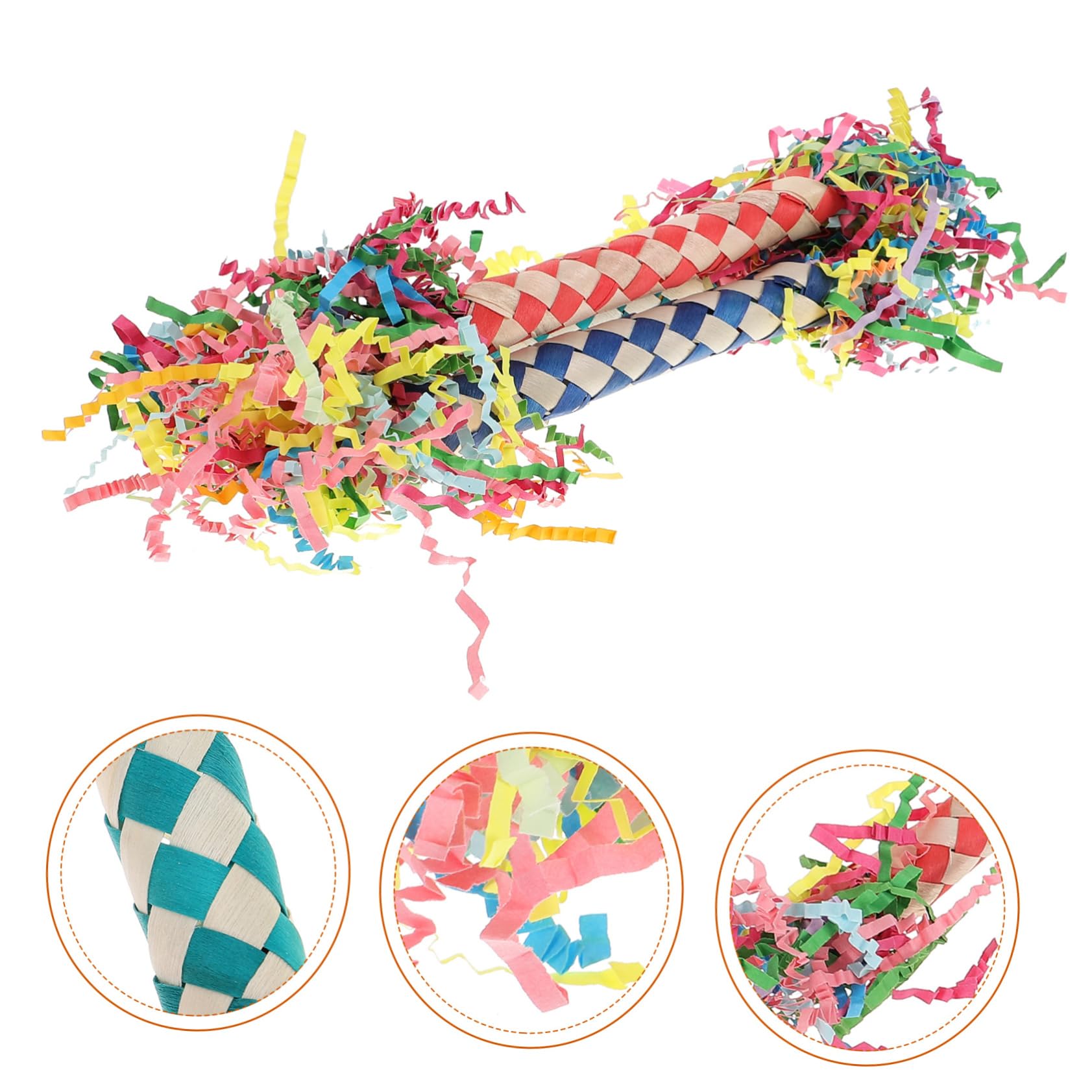 COLLBATH 3pièces Jouet à Mâcher pour Oiseaux Accessoire De Décoration pour Cage à Oiseaux Jouet Amusant pour Perruches Et Perroquets Stimule Activité Émotionnelle Et Physique