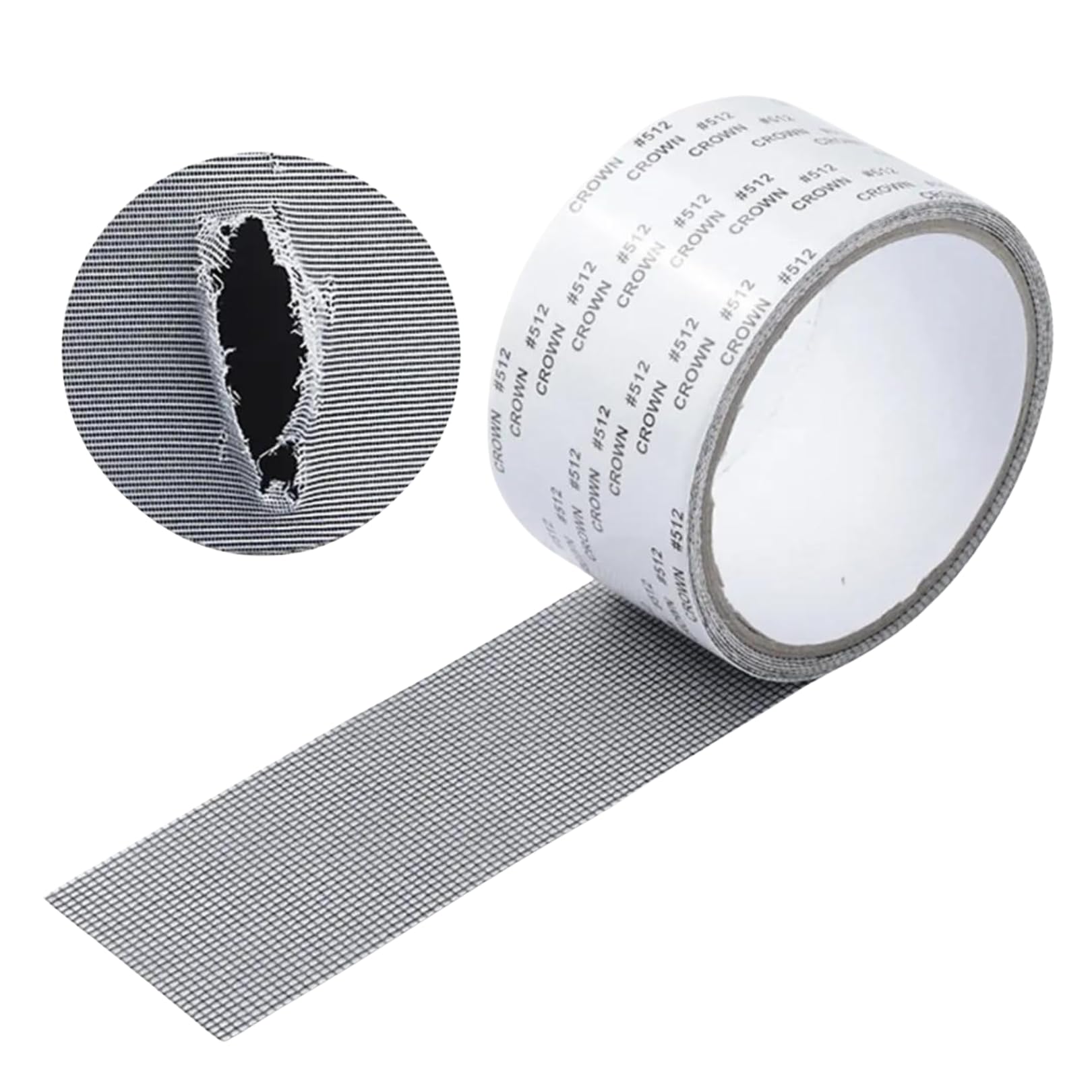 TASMAX Mosquito Net Repair Tape | Strong Adhesive Mesh Patch for Torn Screens | Window Net Repair Tapes | Durable Screen Repair Tape Roll (200x50 CM)