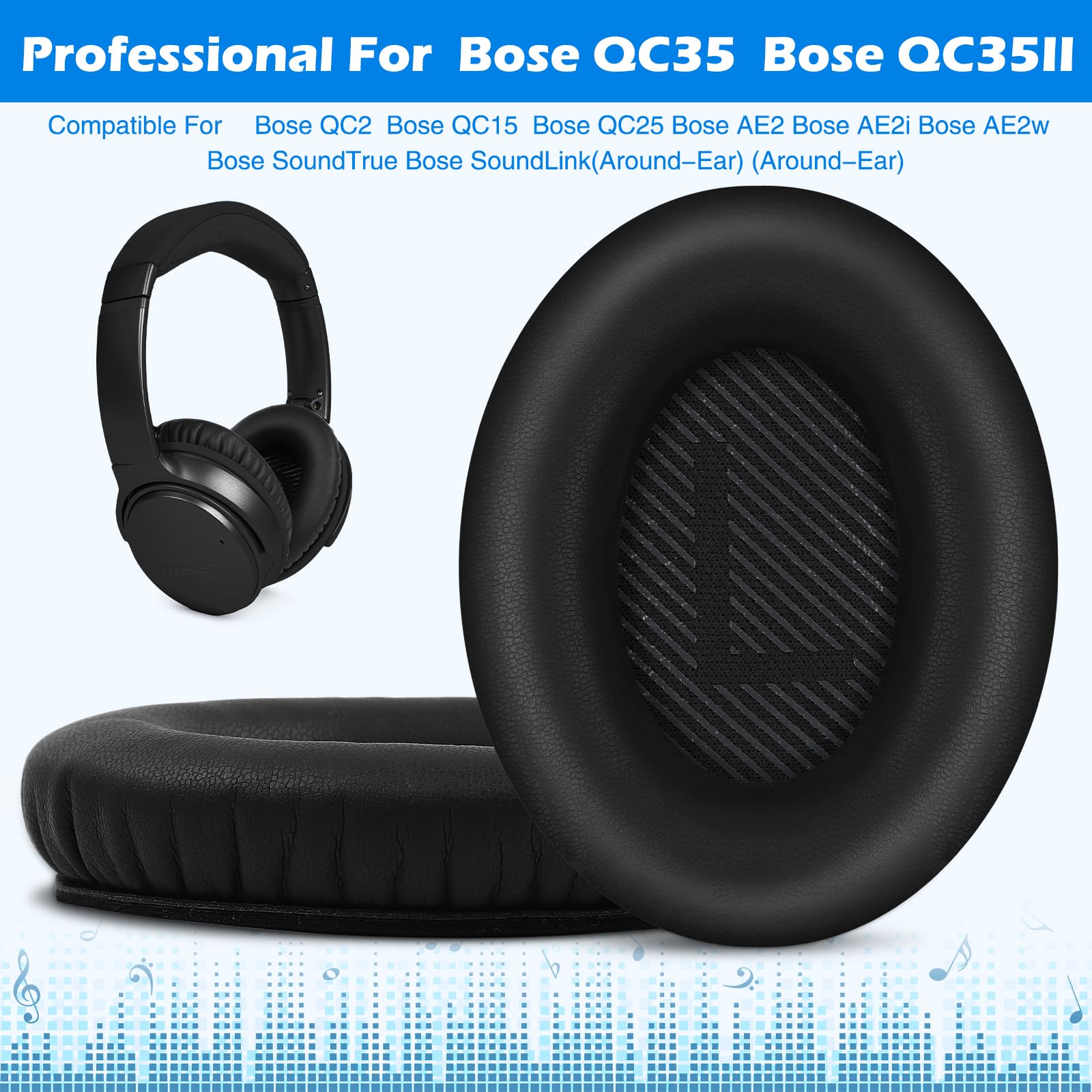 Amazon | Bose QuietComfort 35 ii用イヤーパッド、Bose QC35 QC35ii