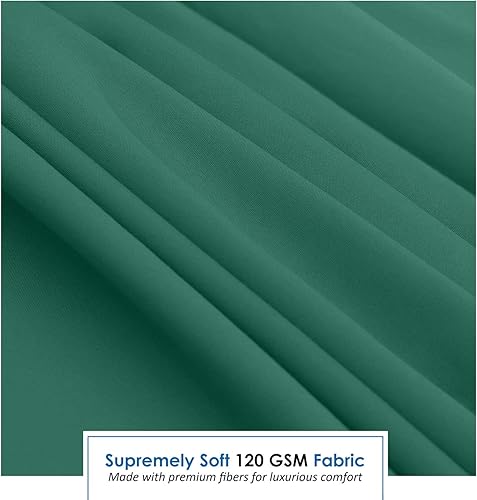Miniatura 7 de Nestl Juego de sábanas corto tamaño Queen de color verde oscuro para RV, juego de sábanas de lujo para RV tamaño Queen, juego de 4 piezas de sábanas