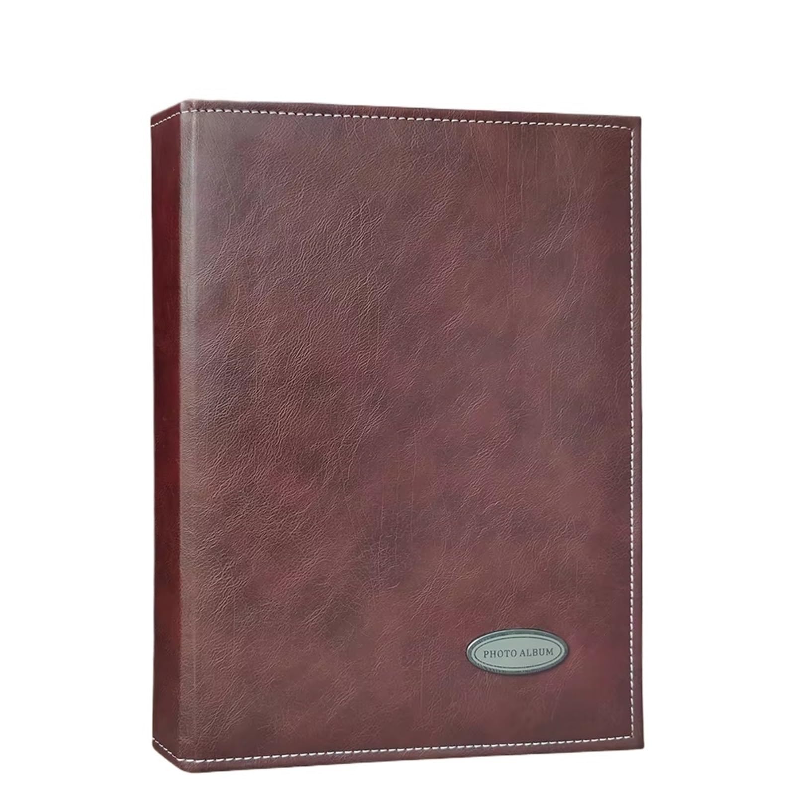 Portatarjetas de PU Álbum interhoja 240 bolsillos | Multicolor for aniversario familiar: álbum de fotos de PU de 6 pulgadas con 240 bolsillos(Brown)