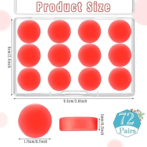 Miniatura 2 de 72 pares de tapones de silicona suave para los oídos, tapones moldeables de cera de masilla, tapones de gel reutilizables para dormir, nadar,