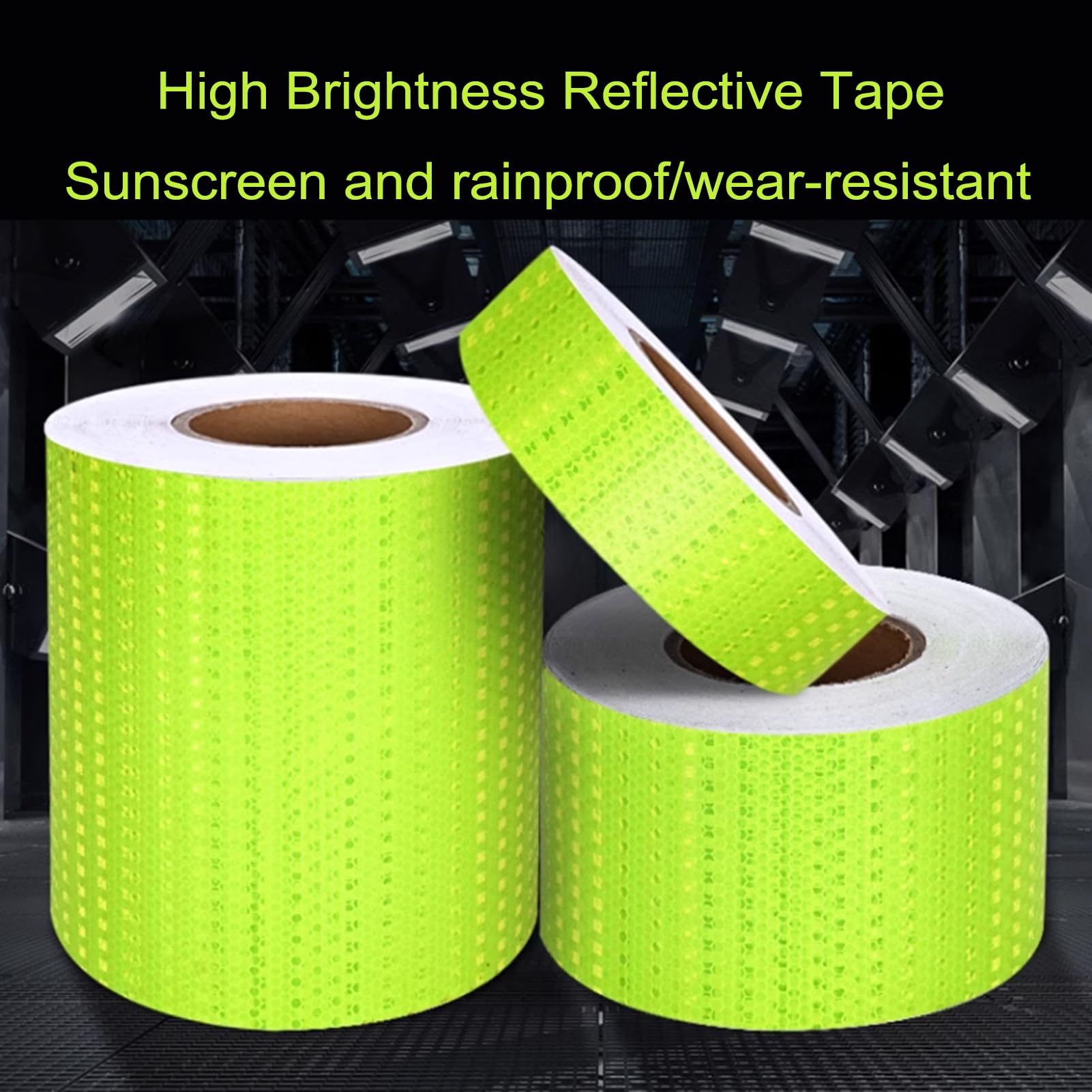bei Nacht Sicherheitswarnung ReflectiveTape， Reflektierendes Sicherheitsband, gute Qualität, Warnklebeaufkleber, Sicherheits-Nachtmarkierungsband for Fahrräder, Autos, LKWs, Motorräder, Kinderwagen, H