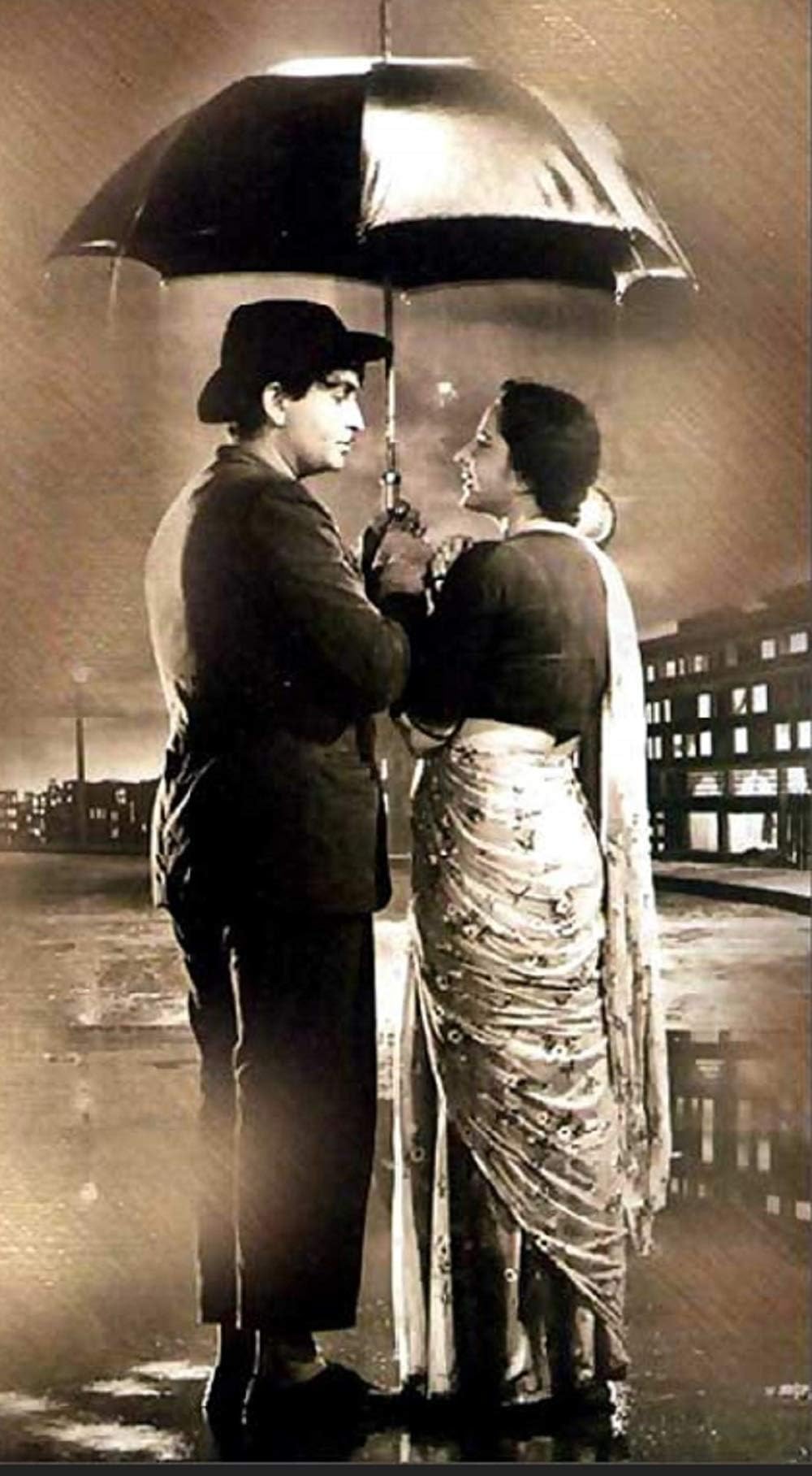 Bollywood Vintage Raj kapoor Nargis Aawara - Poster for Home Office and Gift