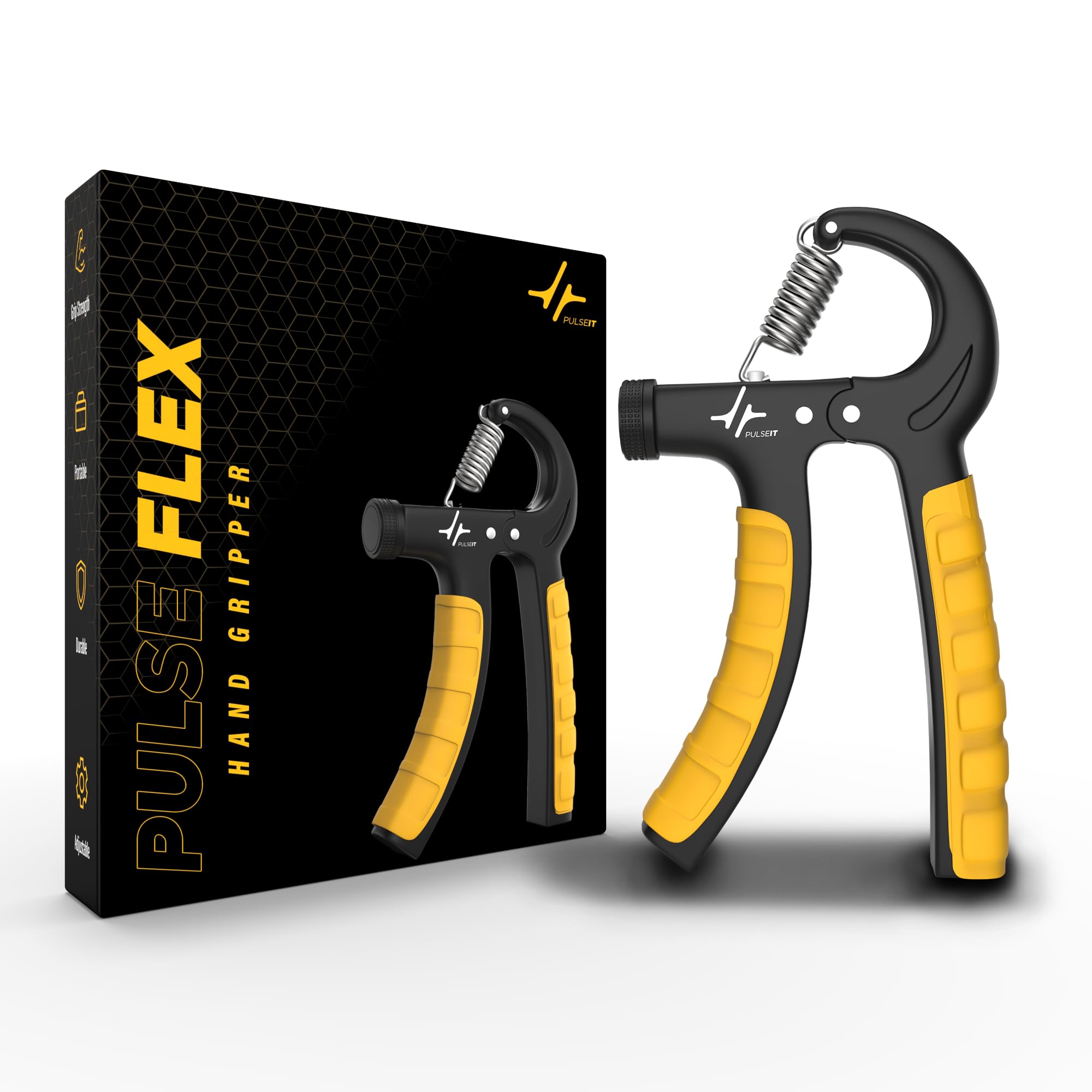 PulseFlex Adjustable Hand Gripper 5-60 kg for Grip Strength, Forearm, Wrist & Finger Exercise Non-Slip, Durable Hand Grip Strengthener for Men, Women, Athletes, Fitness, and Injury Recovery (Hand Gripper)-image-39