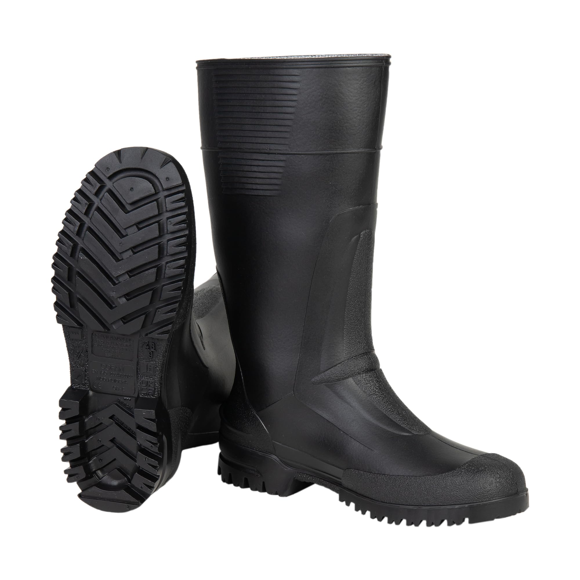 Cofan Bota de Agua | Alta | Fabricada PVC | Color Negro | Recubrimiento Interior de Punto