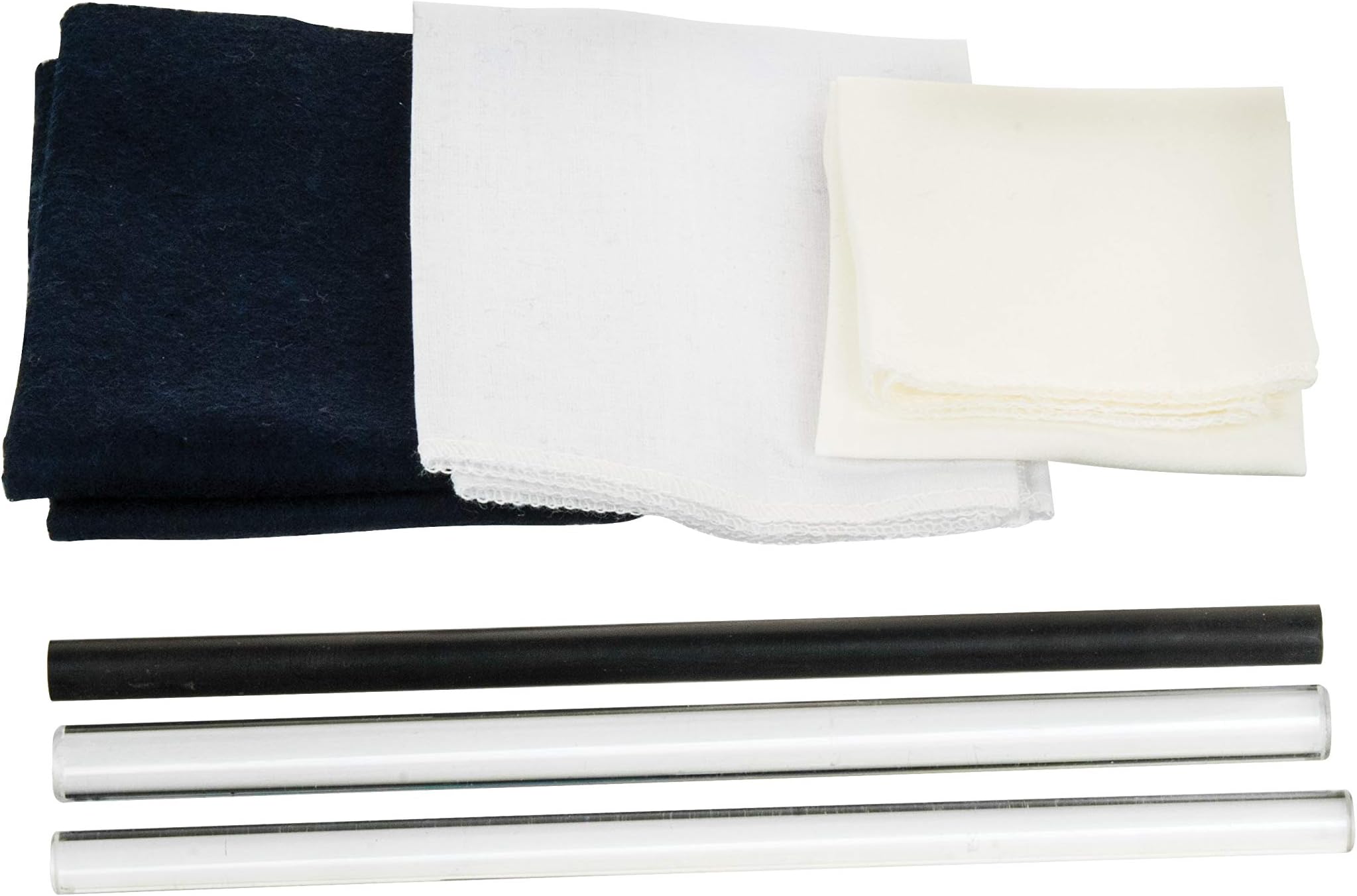 EISCO Electrostatic Friction Rod Kit : 3 Cloths, 3 Rods