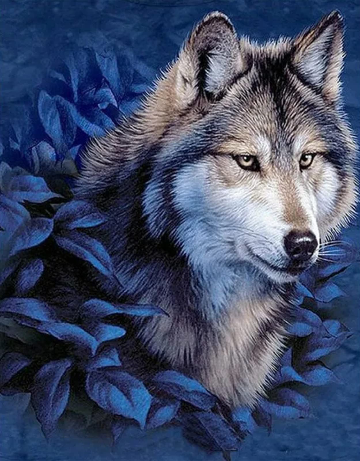 QENSPE Diamond Art Kits Adults, Diamond Painting Kits for Adults 5D Diamond Painting Kits Full Drill Diamond Art for Kids Gem Art Painting Diamond Picture Art Animal Wolf Diamond Art Painting 30x40cm