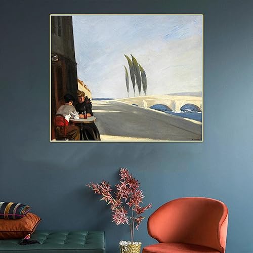 Miniatura 5 de Impresiones en lienzo "La tienda de vinos, 1909" de Edward Hopper Lienzo Arte de la pared Sala de estar Imagen de decoración del hogar 19.7x21.7 in