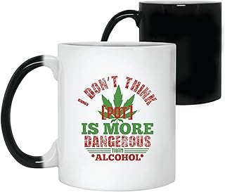 Cannabis Gift for Alcohol Abstainers Adult Men Women 11oz 15oz Color Changing Mug